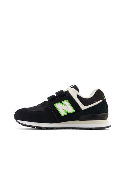 New Balance Scarpa Pv574 Kids - Black Arctic Gray Suede / Mesh Lifestyle Boots