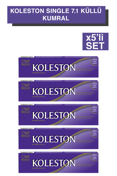 Wella Koleston Single Tüp Boya 7/1 Küllü Kumral x5'li Set