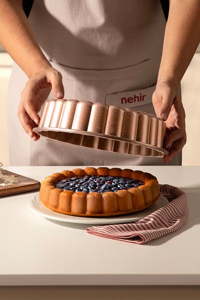 Nehir Rose Gold Daisy - 26 Cm Casting Tart Mold