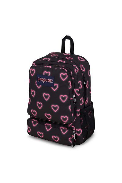 Jansport دوبلتون - قلوب سعيدة سوداء