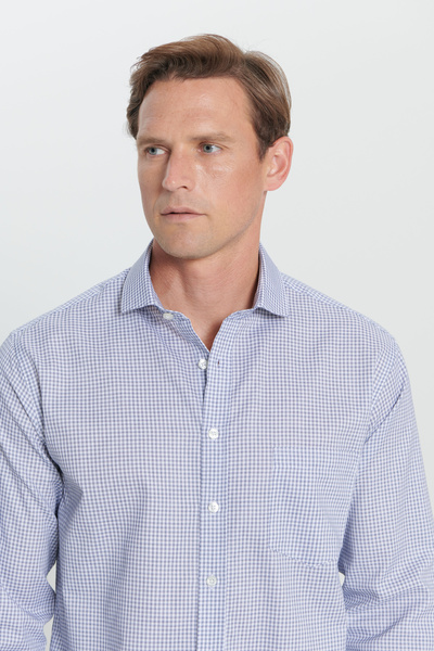 ALTINYILDIZ CLASSICS Регулярний крій Нормальний крій 100% бавовна Класичний комір Картатий кишеневий сорочка