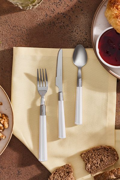 Karaca Fluca White Breakfast Set for 6 People - 18 Pieces