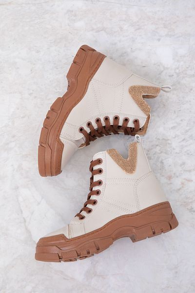 SOHO Beige-braune Kinderstiefel und Stiefeletten 20102