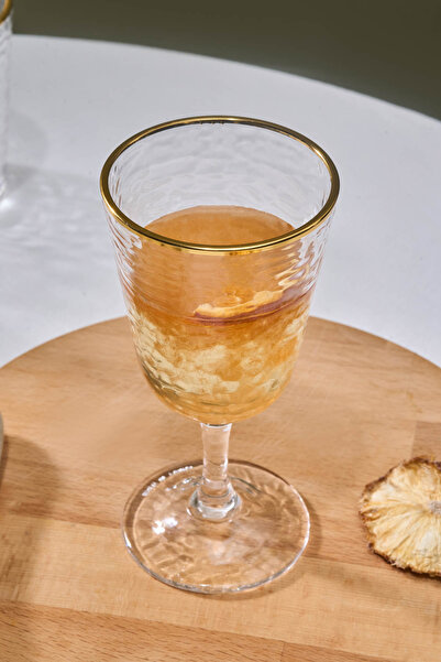 Karaca Akroma Transparent Kadeh 360 Ml Gold