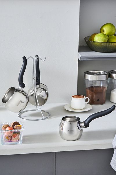 Karaca Set de cafea Fleva din 3 piese cu suport negru