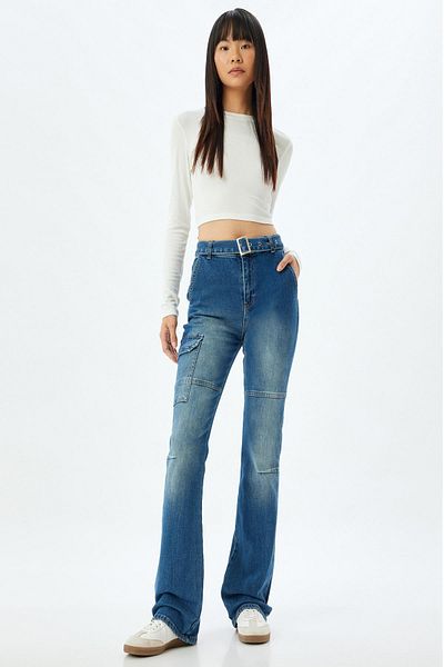 Koton Medium Indigo Women's Jeans 5Wal40098Md