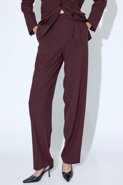 Koton Bordo Kadın  Pantolon 5WAK40152UW