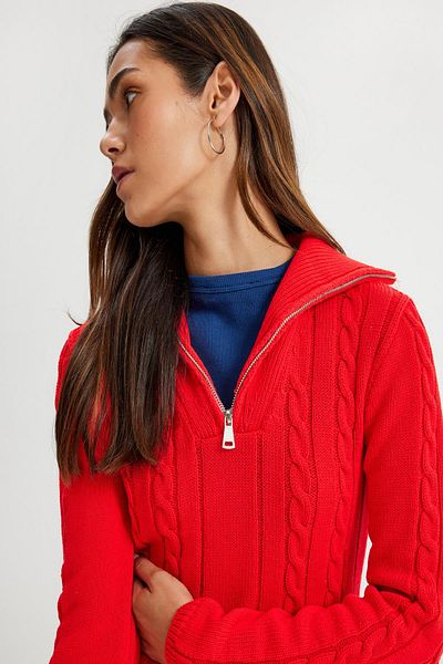 Koton Women's Red Sweater - 5Wak90369Ht