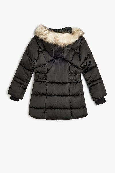 Koton Kids Black Girl's Coat 5Wkg00016Aw