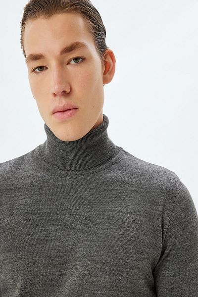 Koton Anthrazitfarbener Herrenpullover – 5WAM70017HT-Modell