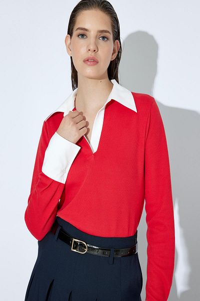 Koton Women's Red Sweater - Model 5Wak30064Ek