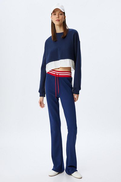 Koton Γυναικεία Φούτερ Navy Blue 5WAL40069IK