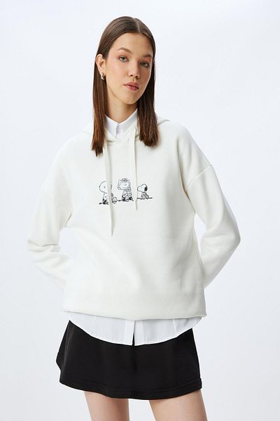 Koton Ecru Women's Sweatshirt 5Wal10605Ik