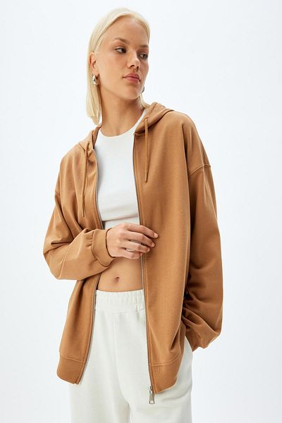 Koton Camel Hair Women's Cardigan 5Wak10225Ek