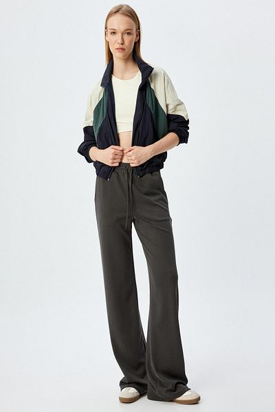 Koton Pantaloni de trening pentru femei antracit - 5WAK40079NK