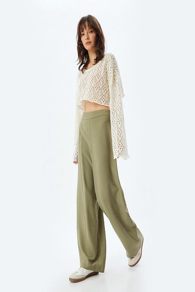 Koton Women's Khaki Pants 5Wak40103Pw