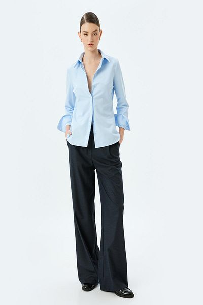 Koton Women's Light Indigo Shirt - 5Wak60276Uw