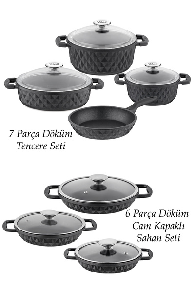 Taç Viol 13 Parça Döküm Pişirme Seti