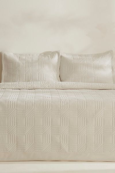 Karaca Home Beige Double Bedspread Set