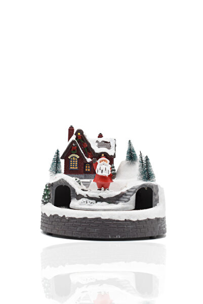 Waldern Premium Collection Decorative Lighted Christmas Ornament Train-Santa Claus