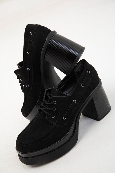 SOHO Damen-Freizeitschuhe aus schwarzem Wildleder 20087