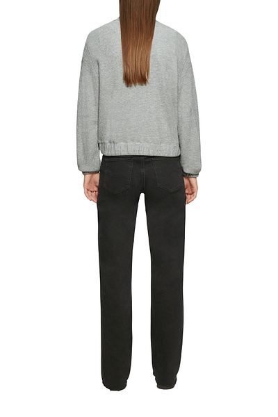 QS by s.Oliver Piqué Structure and Glitter Effect Sweatshirt Jacket