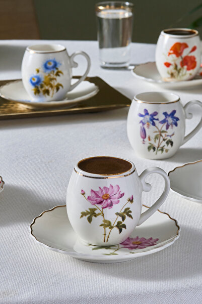 Karaca Gardenia 6-Person Coffee Cup 90 ml