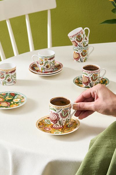 Karaca Lucca 6 Person Coffee Cup 80 ml