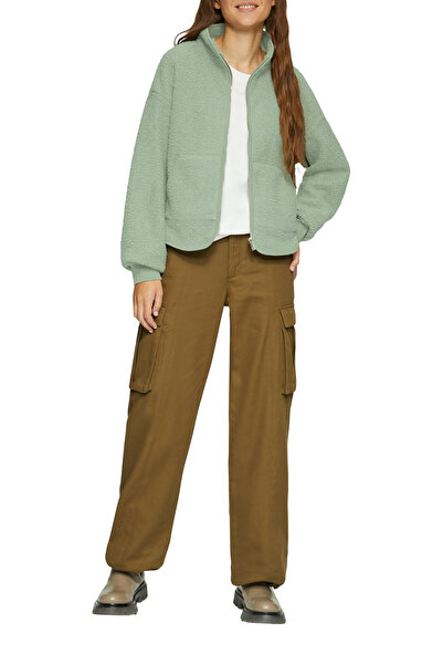 QS by s.Oliver Měkká plyšová mikina se zipem s výstřihem na zip – ležérní a hřejivá uvnitř