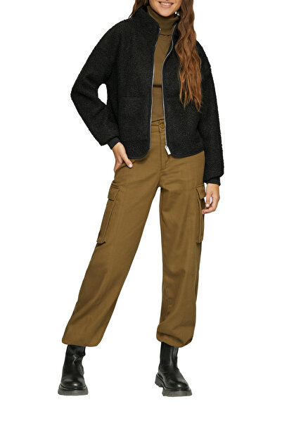 QS by s.Oliver Měkká plyšová mikina se zipem s výstřihem na zip – ležérní a hřejivá uvnitř