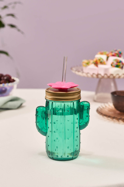 Karaca Kaktüs Transparent Pipetli Su Şişesi 350 Ml