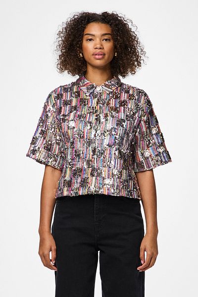 PIECES Kurzarmshirt - FEM WOV PL100