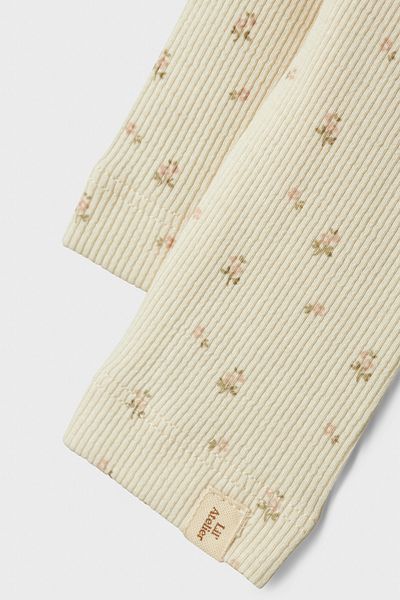 Lil' Atelier Weiße Leggings für Mädchen
