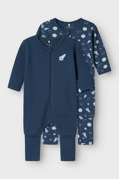 Name it NBMNIGHTSUIT 2P ZipFF - Dark Space Noos Fabric
