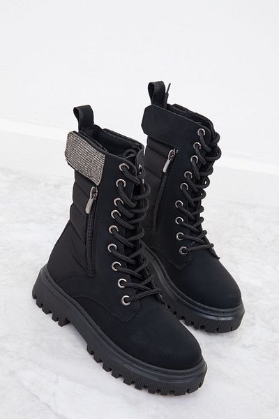 SOHO Schwarze, matte Kinderstiefel und Stiefeletten 19901