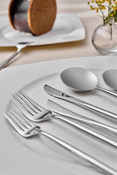 Karaca Jupiter 84 Pieces 12 Person Premium Boxed Cutlery Set Platinum