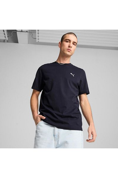 Puma تي شيرت بشعار صغير جديد من ESS - دينم