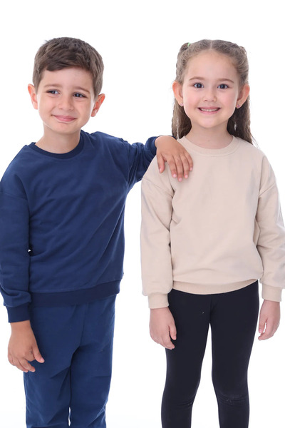 ZUZUNGA Navy Blue Brushed Soft Cotton Sweatshirt