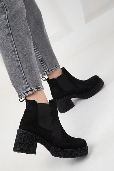 SOHO Dámské černé semišové boty - model Bootie 20083