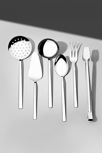 Nehir Dalyan Plain 6 Piece Stainless Steel Serving Set