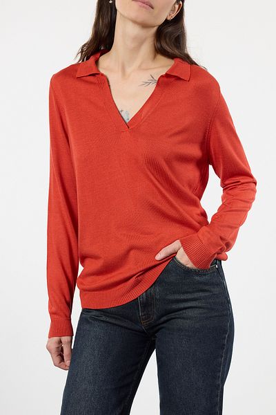 Edit by Trendyol Pulover din tricot viscoz cu gât polo - TEDAW25KZ00059