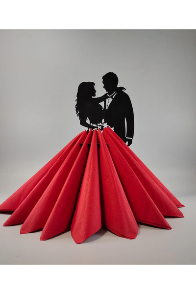 Probest DESIGN Bridal Groom - Wooden Napkin Holder