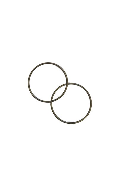 ÇİĞDEM YÜN Örgü Çanta Sapı Metal Yuvarlak Eskitme 2'li (12cm Çap)
