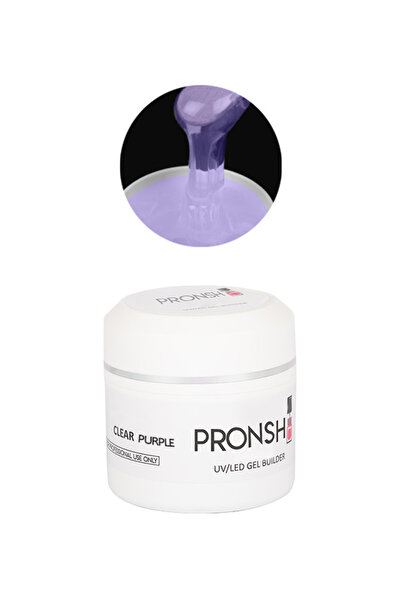 Pronsh Builder Jel 50 ml Clear Purple , Protez Tırnak Jeli