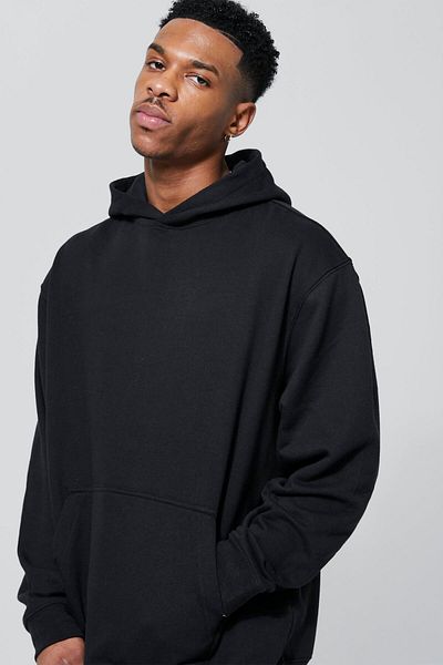 NEWLAKER Hanorac oversize negru premium cu glugă unisex