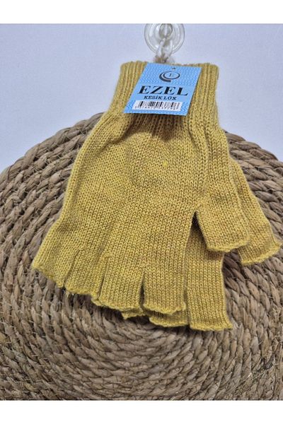 EZEL Unisex Fingerless Cutaway Half Finger Winter Knitted Knitwear Gloves
