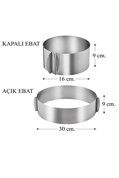 Seyese 8 Pieces Cake Set, Adjustable Round and Square Cake Molds with Washable Baking Paper Clamps