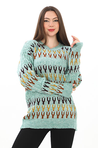 dignus Pulover supradimensionat din tricot moale cu detaliu tricotat
