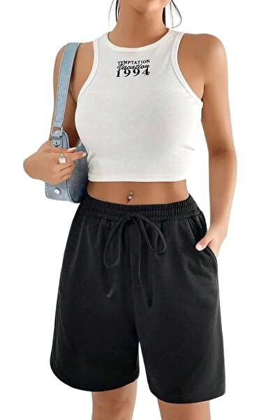 DEEPSENCE Σετ 2 Unisex Slimfit χτενισμένο βαμβακερό σορτς