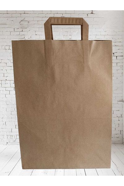 shop Kraft Paper Bag Flat Handle Paper Bag (30X18X42 cm) (25 Pcs) Paper Bag